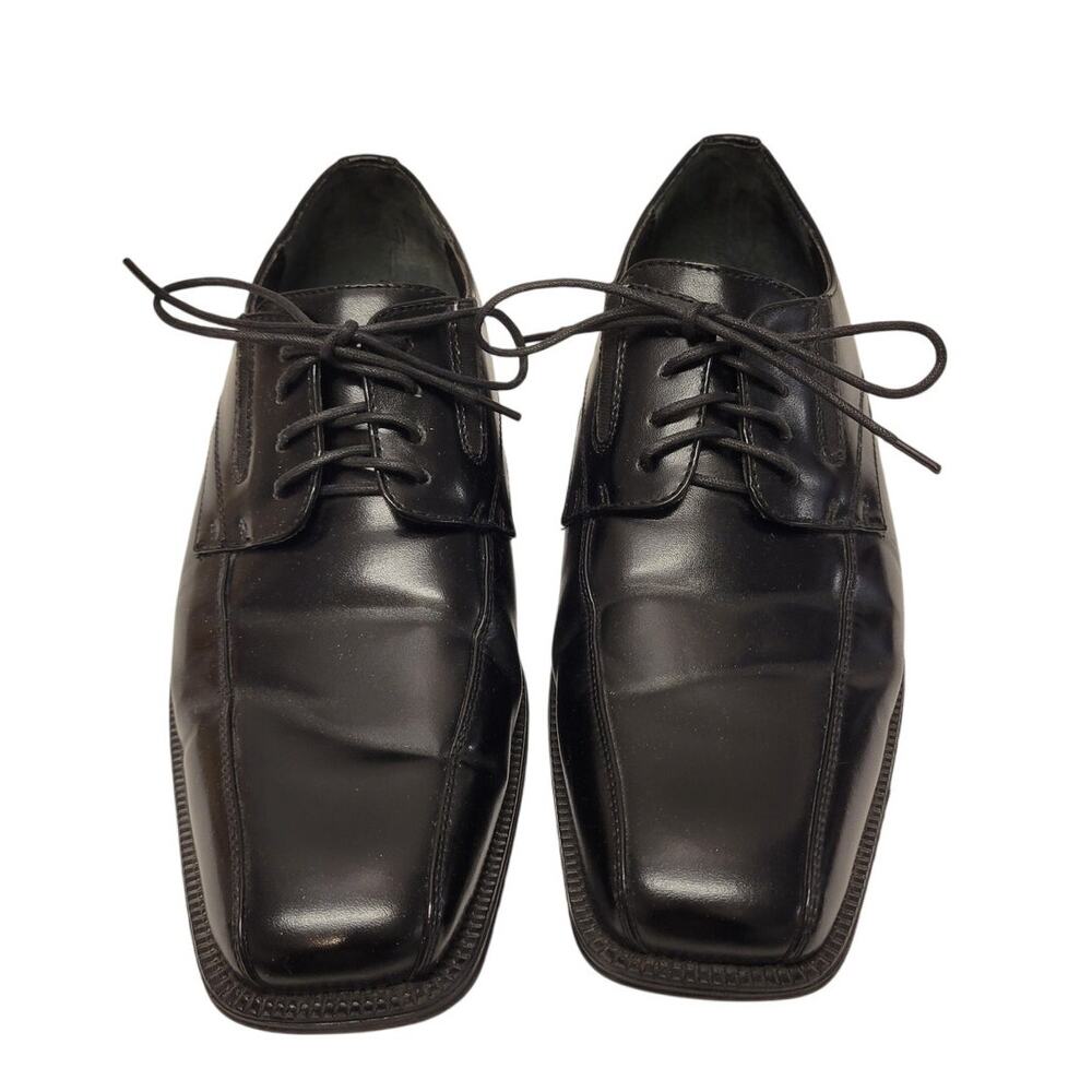 Alfani Men's Square Toe Derby Black Dress Shoe Size 10